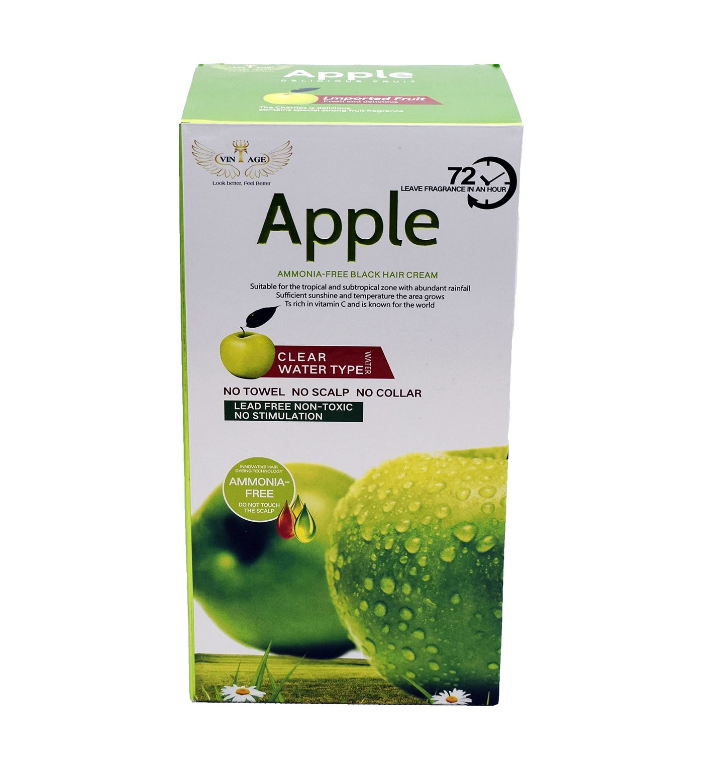 Origanal  Apple Ammonia-Free/ Hair Color Cream – Organic, (1000ML)